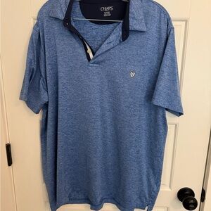 Chaps Heather Blue Polo Shirt for Men